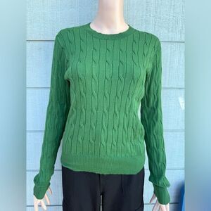 Women’s active USA green knitted long sleeve top size L